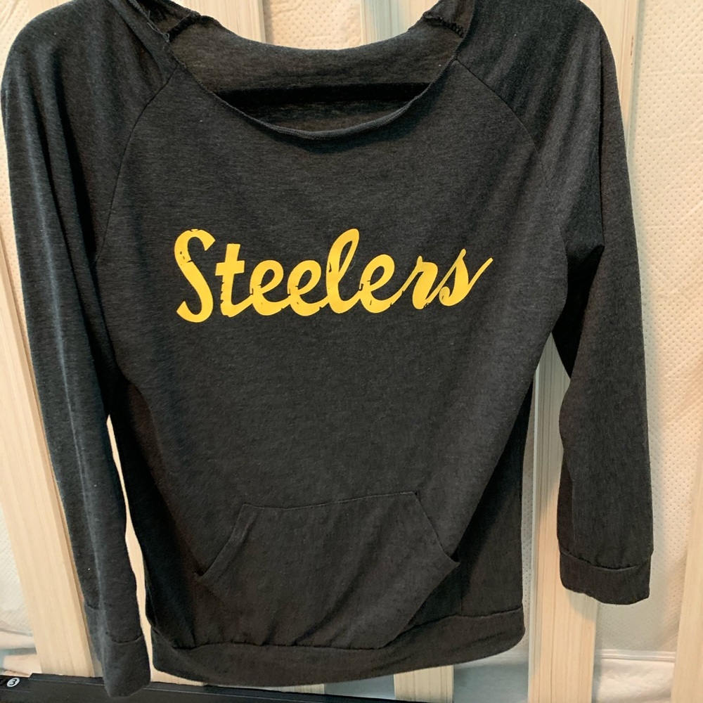 Pittsburgh Steelers open neck long sleeve T-shirt
